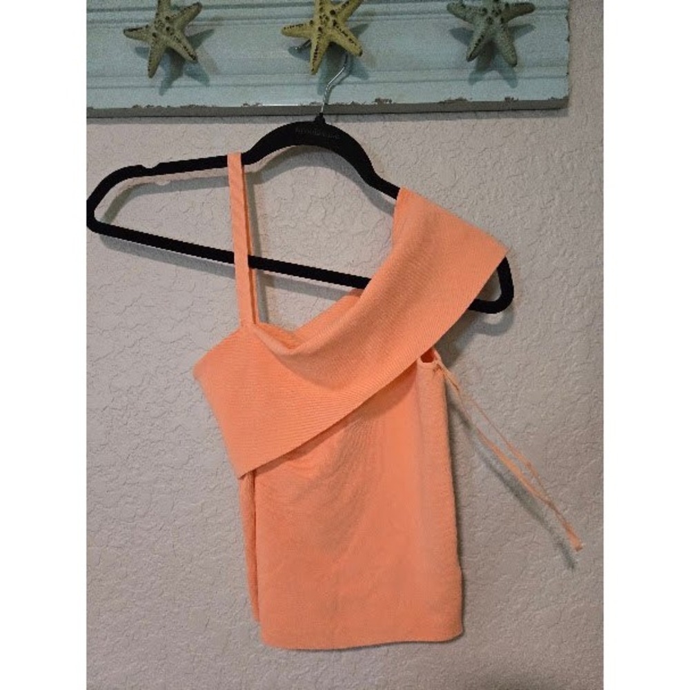 Alice + Olivia Arletta Asymmetric Top in Peach